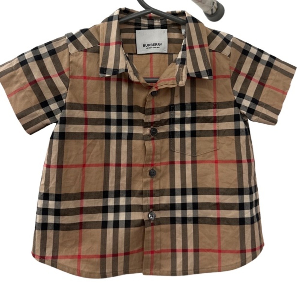 Infant Burberry Button Up